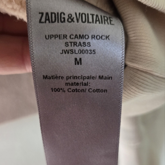 Zadig & Voltaire Cream Rock Crew Neck Sweatshirt - Picture 4 of 5